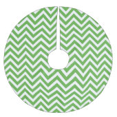 Green Chevron Stripes Kerstboom Rok (Voorkant)