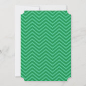 Green Chevron Wedding Invitation Kaart (Achterkant)