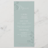 Green Chic Boho Green Wedding Menu (Voorkant)