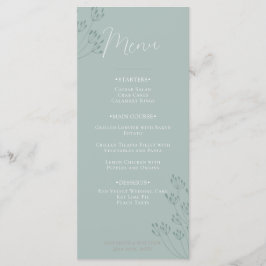 Green Chic Boho Green Wedding Menu