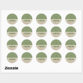 Green Chic Chevron Dank u Stickers (Vel)