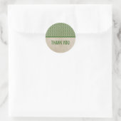 Green Chic Chevron Dank u Stickers (Tas)