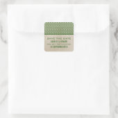 Green Chic Chevron sparen de Stickers van de Datum (Tas)