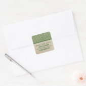 Green Chic Chevron sparen de Stickers van de Datum (Envelop)