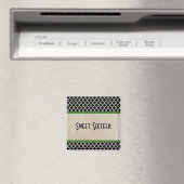 Green Chic Quatrefoil Sweet 16 Magnet (Insitu (Vaatwasser))