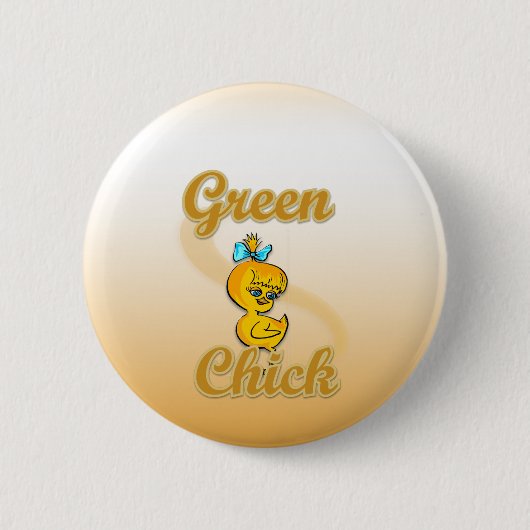Green Chick Ronde Button 5,7 Cm (Voorkant)
