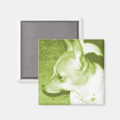 Green Chihuahua Pop Art Magnet (Voorkant / Achterkant)