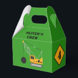 Green Children's Construction Verjaardagspapier Bedankdoosjes<br><div class="desc">Vier het speciale evenement van je jonge voorman met een constructiethemafeest. Eenvoudig partijdocument gunstvakje met bouwthema. Volledig personaliseerbaar en verkrijgbaar in drie heldere jeugdige kleuren. Neem contact met ons op voor hulp bij het personaliseren of aanpassen aan uw behoefte.</div>