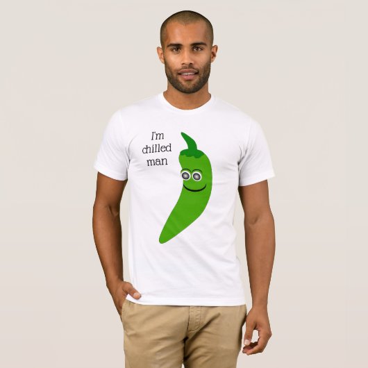 Green Chili Pepper Design gepersonaliseerd T-shirt (Voorkant volledig)
