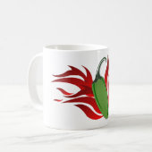 Green Chili Pepper Design Koffiemok (Voorkant links)