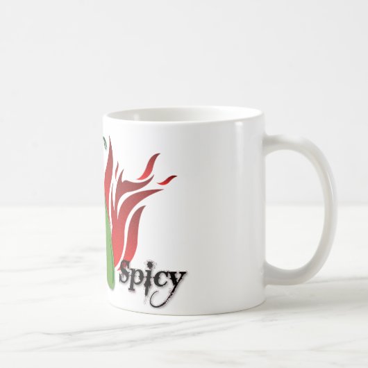 Green Chili Pepper Design Koffiemok (Rechts)