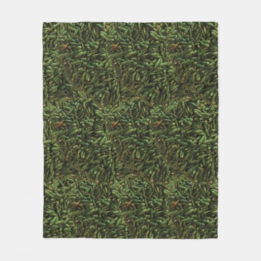 Green Chili Pepper Fleece Deken (Voorkant)