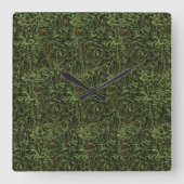 Green Chili Pepper Vierkante Klok (Voorkant)