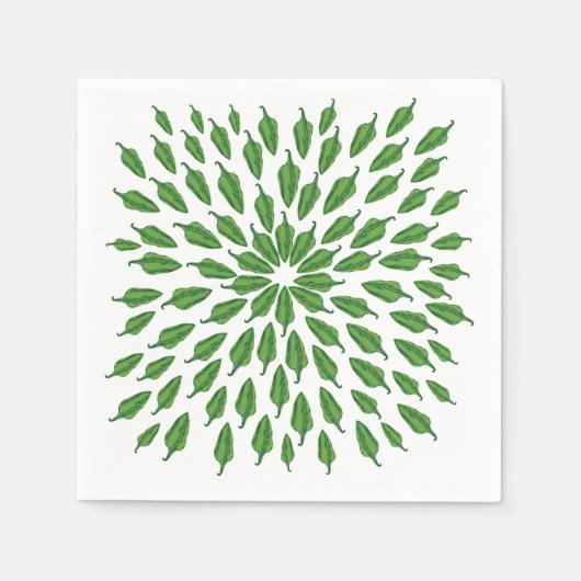 Green Chili Peppers Servet (Voorkant)