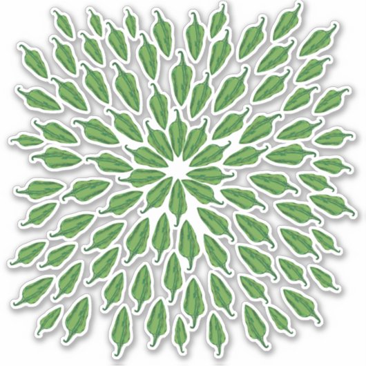 Green Chili Peppers Sticker (Voorkant)