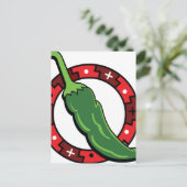 Green Chili Red Ring Graphic Afbeelding.png Briefkaart (Staand voorkant)