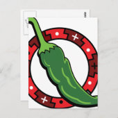 Green Chili Red Ring Graphic Afbeelding.png Briefkaart (Voorkant / Achterkant)
