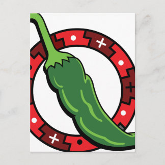 Green Chili Red Ring Graphic Afbeelding.png Briefkaart