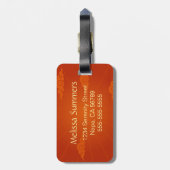 Green Chinese Dragon on Red Bagagelabel (Achterkant verticaal)