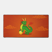 Green Chinese Dragon on Red Bureaumat (Voorkant)