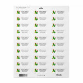 Green Chinese Dragon Return Address Etiket (Full Sheet)