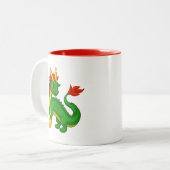 Green Chinese Dragon Tweekleurige Koffiemok (Voorkant links)