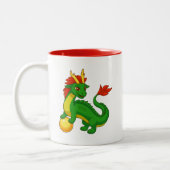 Green Chinese Dragon Tweekleurige Koffiemok (Links)