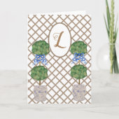 Green Chinoiserie Ginger Jar Jars Topiary Basket Kaart (Voorkant)