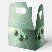 Green Christmas Ball Holiday Favor Box Bedankdoosjes (Geopend)