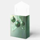 Green Christmas Ball Holiday Favor Box Bedankdoosjes (Geopend)