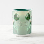 Green Christmas Ball Holiday Mug Mok (Midden)
