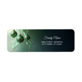 Green Christmas Ball Return Address Label (Voorkant)