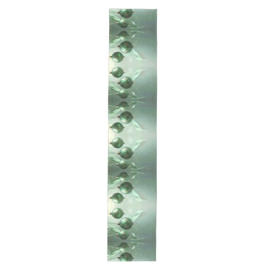 Green Christmas Ball Table Runner Medium Tafelloper (Voorkant)