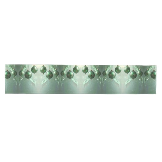 Green Christmas Ball Table Runner Medium Tafelloper (Horizontaal)