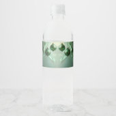 Green Christmas Ball Water Bottle Label Waterfles Etiket (Voorkant)
