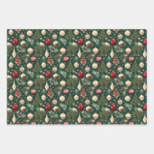 Green Christmas Baubles Cadeau papier Inpakpapier Vel (Voorkant)