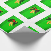 Green Christmas Candle Wrapping Paper Cadeaupapier (Hoek)