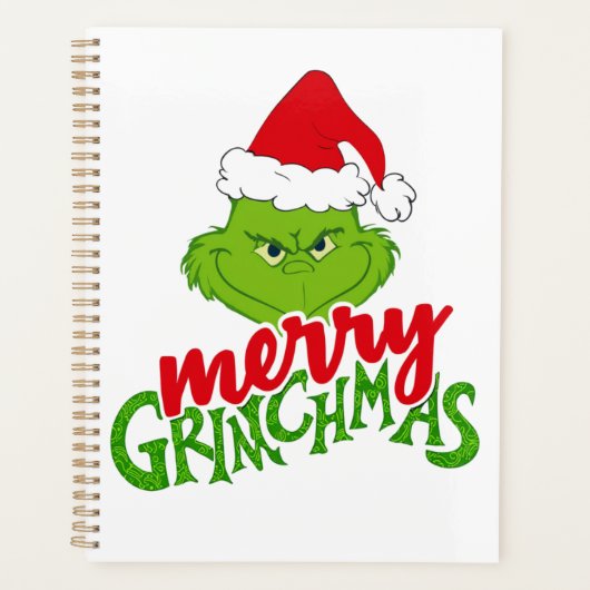 Green Christmas Creature with Winter Elements  Planner (Voorkant)