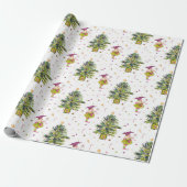 Green Christmas Elf gift wrap by Tonkinson Cadeaupapier (Uitgerold)