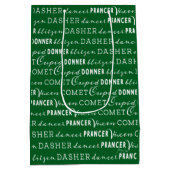 Green Christmas Gift Bag | Santa's Reindeer Medium Cadeauzakje (Achterkant)