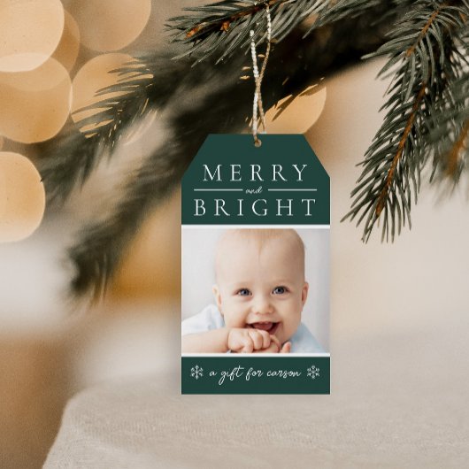 Green Christmas Gift Tag Cadeaulabel