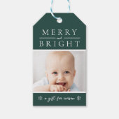 Green Christmas Gift Tag Cadeaulabel (Voorkant)