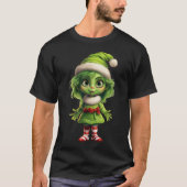 Green Christmas Gnome  Unisex T-Shirt (Voorkant)