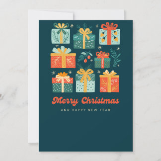 Green Christmas Holiday Card Feestdagenkaart