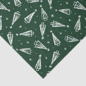 Green Christmas Holiday Trees Tissue Paper Tissuepapier (Detail)