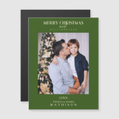 Green Christmas Modern Sophisticated Photo Family (Voorkant / Achterkant)