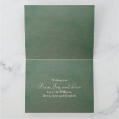 Green Christmas One Foto Sneeuwvlok Bedankkaart (Binnen)