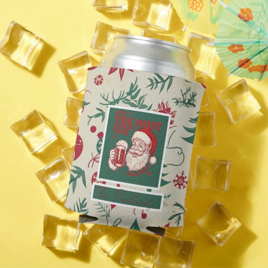 Green Christmas patterns Blikjeskoeler (Insitu Zomer)