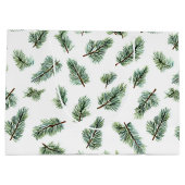 Green Christmas Pine Tree Groot Cadeauzakje (Achterkant)