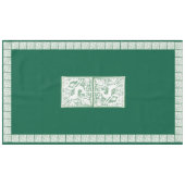 Green Christmas Reindeer Kant 60" x 104" Tafelkleed (Voorkant (Horizontaal))
